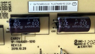 KIT DE TARJETAS PARA TV VIZIO / MAIN 0170CAR0V100 / Y8389322D / 1P-0203C00-4012 / 0170CAR0V100 322 / FUENTE 09-70CAR0V0-00 / 1P-119AX01-1010 / PANEL'S SD700DUS-5  / DISPLAY FP695R3HC020 / MODELOS V705-H3 / V705-H13 / V705-H13 LFTRZON / V705-H13 LFTRZOLW - Imagen 3